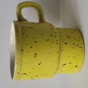 Yellow Speckled Stackable Ceramic Coffee Mug Tea Cup